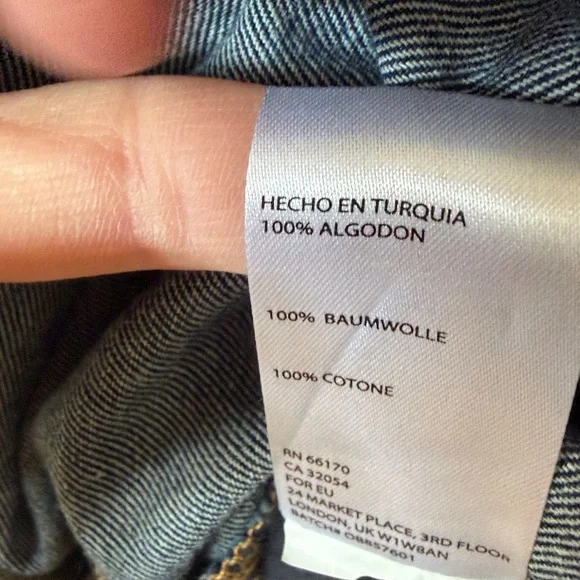 Urban Outfitters Med Blue Denim Midi Plunging Dress size Med - Picture 9 of 9